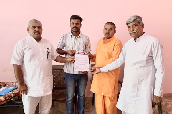 गौसेवा के प्रति समर्पण का मिला सम्मान – अंकित शर्मा बने गऊ रक्षा दल के जिलाध्यक्ष